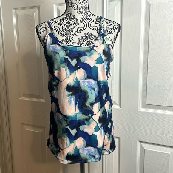 Gaiam Bra Tank Top Medium Support Sodalite Blue L - Picture 1 of 7